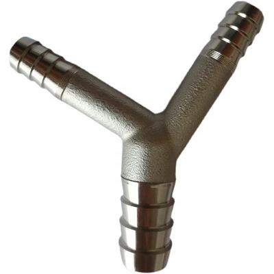 فولاد ضد زنگ 304 Y-Typ Barb Tee با اندازه سفارشی و ریخته گذاری سرمایه گذاری برای اتصال لوله سه طرفه